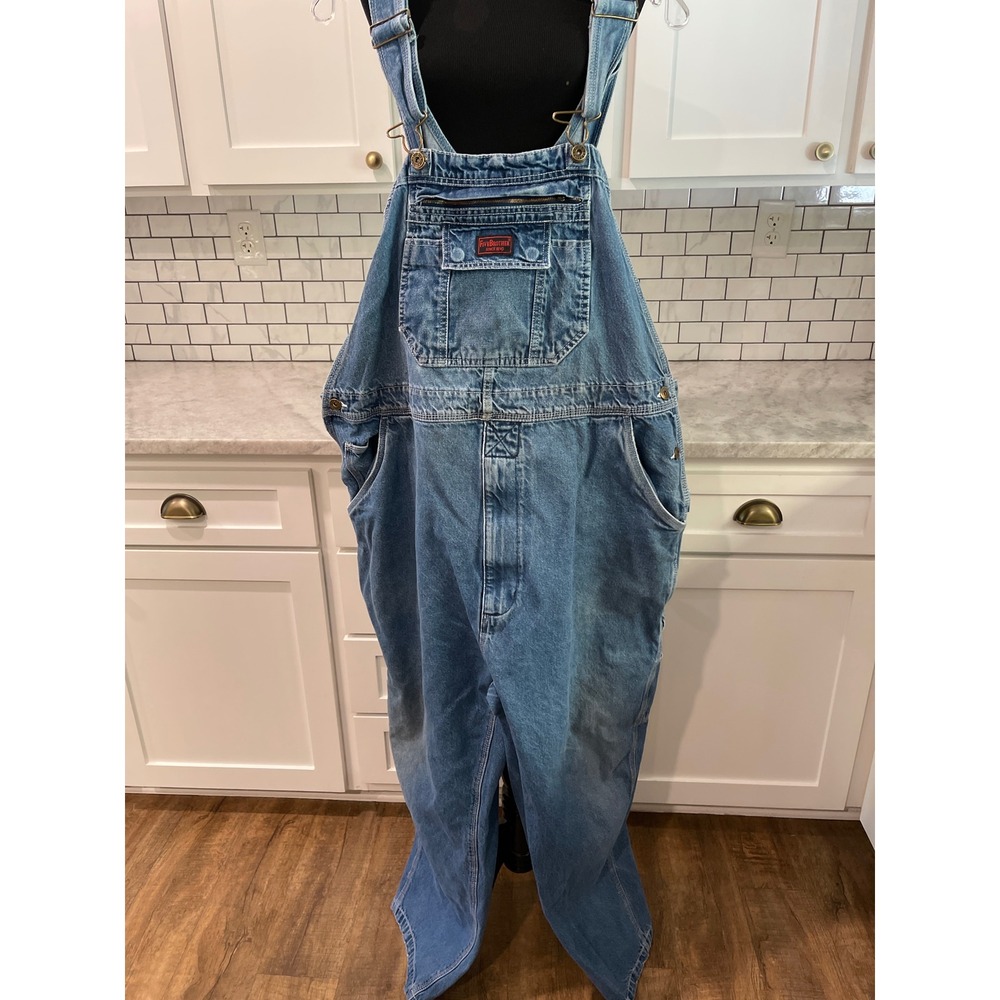 Five Brother Overalls Mens 44x32 Blue Denim Bib Workwear Dungarees 2101.45
